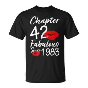 Camiseta para mujer Chapter 42 Fabulous Since 1983 Lips - Product Image 1