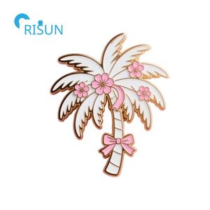 Personalizado botánica vegetación planta fronda Palma hoja árbol sombrero Clip solapa Pin insignia broche personalizado hoja de palma árbol esmalte Pin - Product Image 3