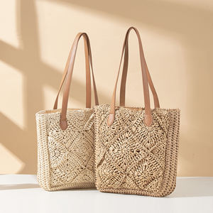 Sac à main décontracté <span class=keywords><strong>en</strong></span> paille tissé à la main pour femmes, sac à bandoulière pour la plage d'été, sac fourre-tout pour les <span class=keywords><strong>vacances</strong></span> et les voyages - Product Image 2