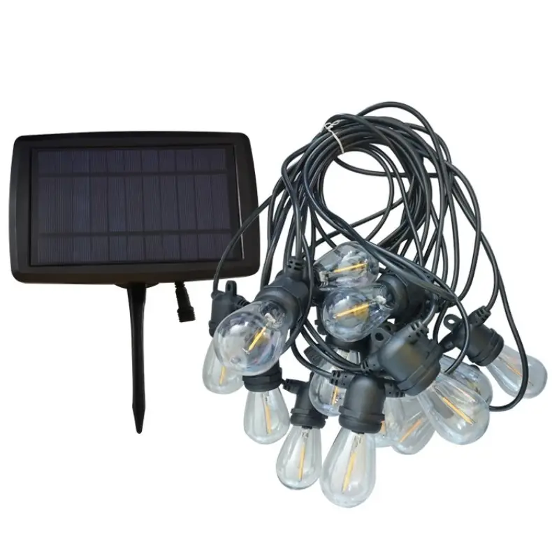 高速配信LEDソーラーパワーライトストリング屋外48FT15防水電球