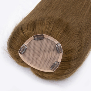 ท็อปเปอร์ผมแท้คุณภาพสูงจากยุโรป ขนาด 5x5 นิ้ว ฐานไหมเต็มแผ่น สำหรับผู้หญิง จากโรงงานโดยตรง - Product Image 4