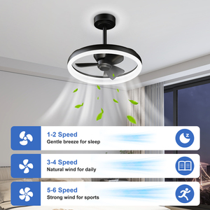 19.7 Minimalist <b>Ceiling</b> Fan <b>Light</b> APP & <b>Remote</b> <b>Control</b> Reversible Fan 3000‑6500K Dimmable Timing Memory fandelier For Bedroom - Product Image 3