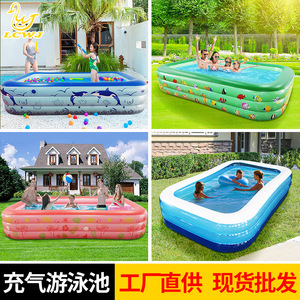 Piscine gonflable Lowj 100-500 kg pour usage familial en extérieur, PVC épaissi pour jeux aquatiques - Product Image 5