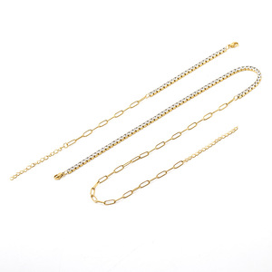ZOGXIN Necklace And <b>Bracelet</b> <b>Set</b> Gold Tone Crystal Geometric Design For Women Daily Party Wear - Product Image 2
