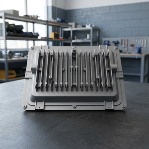 Dissipateur thermique en aluminium moulé sous pression, surface sablée, taille sur mesure, fabriqué au Gujarat - Product Image 2
