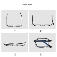 Lunettes de lecture photochromiques progressives pliables en gros, multifocales pour vision de près et de loin, avec logo personnalisé OEM