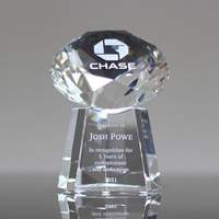 Vente en gros de diamants en cristal de verre transparent gravés de 100 mm, presse-papiers