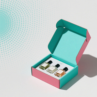 Cartón corrugado para cosméticos con logotipo impreso personalizado, papel Kraft, envío de tamaño reducido, caja de correo de perfume de regalo de cartón