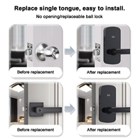 Serrure de porte en alliage de zinc LOCKAI F3 avec RFID, clavier à carte mémoire/carte intelligente et clé mécanique pour système de contrôle d'accès à domicile ou hôtel