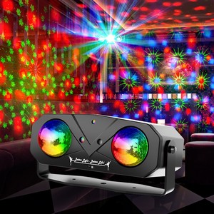 Projecteur LED Laser Double Tête Boule Magique 3-en-1 IP65 pour Scène <span class=keywords><strong>Disco</strong></span> DJ avec Effets Ciel Étoilé et Vague Océanique - Product Image 2