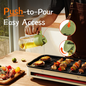 Bouteille Distributrice d'Huile d'Olive en Verre Réutilisable Anti-Fuite avec Logo Personnalisé OEM ODM, Facile à Verser, Rechargeable, Emballage pour Bouteille d'Huile de Cuisine - Product Image 6