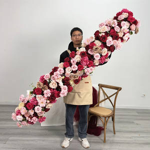 DKB Camino de Mesa de Flores Artificiales de Seda Blanca para Decoraciones de Boda, Día de la Madre, Navidad - Hecho a Mano, Venta al por Mayor de Fábrica - Product Image 2