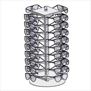 Cửa hàng bán lẻ Kính mắt nhà máy bán công bằng sắt Vòng kim loại giá Đứng Xoay Kính mát Countertop hiển thị - Product Image 2