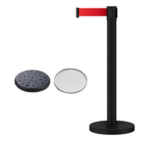 Poteau de guidage robuste en acier inoxydable avec bande rétractable pour le contrôle des foules et la gestion des files d'attente
