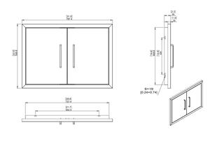 Puerta de cocina al aire libre, suministro de fábrica, acero inoxidable 201, puertas de barbacoa de alta resistencia, 304 - Product Image 6