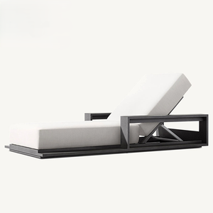 Moderne stijl buiten ligstoel van aluminiumlegering, waterdicht, voor strand, hotel en zwembad. - Product Image 3