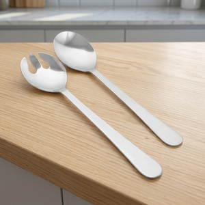 Cuillère à salade en acier inoxydable OS serveur à salade en gros Buffet ustensiles de service en acier inoxydable ensemble de 2 pièces - Product Image 1