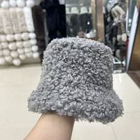 Chapeau de pêcheur en fausse laine pour femme, style Teddy Curl, chaud et coupe-vent pour l'hiver, en peluche, effet amincissant pour le visage