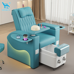 เก้าอี้นวดเท้าไฟฟ้าอเนกประสงค์ SONKLY หุ้มหนังสังเคราะห์ พร้อมที่วางเท้าไม้ สำหรับสปาเท้า <span class=keywords><strong>ร้าน</strong></span>เสริมสวย - Product Image 3