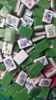 Lot de 160 tuiles de mahjong américaines en acrylique avec paillettes, gravées sur mesure, et coffret transparent en acrylique