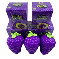 Simulation de grosse boule de raisin violette, en pâte TPR souple et fluide, anti-stress à récupération lente, pour la décompression et la relaxation