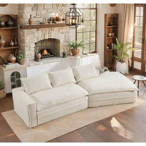 Modern Portable Convertible Deep Seat Cloud <b>Sofa</b> 3 Seater Comfy Plush Boneless Sleeper Frame Living Room Hotel Apartment Use - Product Image 1