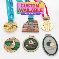 Vente en gros usine Pinshuo PS107 Médaille sportive en alliage de zinc doré, moulée et électroplaquée, trophée vierge de qualité supérieure, personnalisable en métal 2D 3D