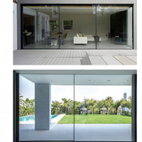 Portes coulissantes modernes en aluminium et verre contemporaines personnalisées, sécurité, isolation phonique et thermique, protection contre le vent, pour volets manuels, portes pliantes