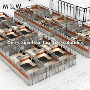 Système de Bureaux Modulaires Postes de Travail Informatiques Meubles de Bureau en Bois Cloisons de Bureau - Product Image 4