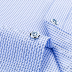 Camicie a righe a maniche lunghe formali di alta qualità camicie eleganti da <span class=keywords><strong>uomo</strong></span> camicie sociali <span class=keywords><strong>viola</strong></span> Camisa - Product Image 6