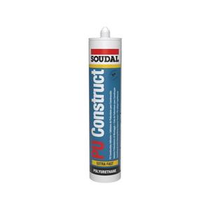 Soudal '<b>PU</b> Construct D4' Polyurethane <b>ADHESIVE</b> 310 ml - Brown - Product Image 2