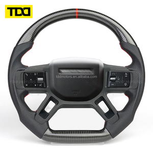 Volante de Fibra de Carbono Real TDD Compatible con Land Rover Defender 2020-2024, Acabado Brillante - Product Image 1