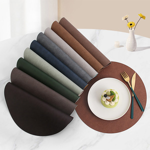Dầu không thấm nước & vết kháng da bò khuôn mẫu placemats tròn với tính chất cách nhiệt - Product Image 4