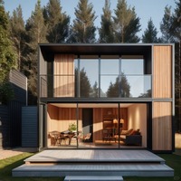 Villa conteneur modulaire à double étage, style luxueux, installation rapide, pour studio loft conteneur design