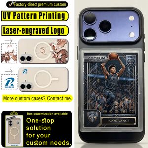 Casing HP Semi Transparan Magnetik PC untuk iPhone 17 16 15 Pro Max Premium Trading Card - Product Image 1