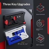 Boxfold Enhanced Quick-Change ABS Material Rubber Band Magic Pivot Folding Card-Style Slingshot Extended Magazine Radish Knife