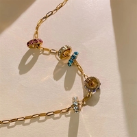 Venta al por mayor de fábrica, certificación CE, nuevo colgante de collar DIY con doce piedras de nacimiento en forma de círculo