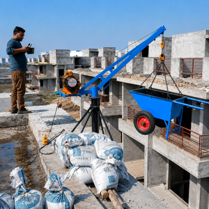 Chargeur de camion portatif pour chantier avec capacité de 300 tonnes et moteur pour le levage de ciment, de sable et de briques - Product Image 1