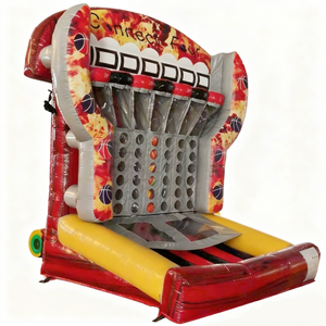 Giant Connect 4 Vier aufblasbare Karnevals sportarten schießen Basketballs piele für Kinder Erwachsene - Product Image 2