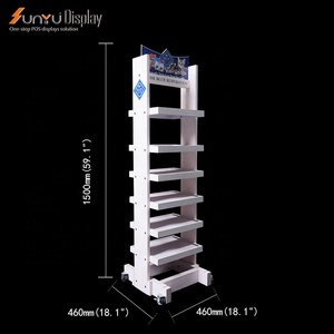 Chuyên nghiệp Hot Phong Cách tùy chỉnh 6 Tier gỗ hiển thị tầng hiển thị đứng cho bán lẻ Rack hiển thị - Product Image 6