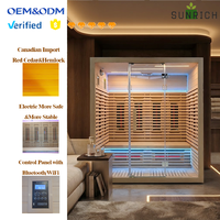 Sauna infrarouge commercial intérieur 4 personnes, excellent rapport qualité-prix, fabriqué sur mesure pour le projet