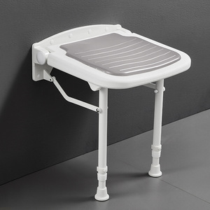 You Liang <b>Bathroom</b> Folding <b>Stool</b> Wall Mounted Non Slip Shower Seat <b>For</b> Elderly Pregnant 150 Kg Capacity Standard Size - Product Image 1