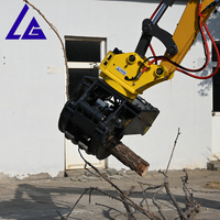 360 °   Scie à grappin rotative pour excavatrice CX580/DX55 - Moteur protégé, idéale pour le défrichement des terres agricoles