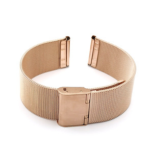 <span class=keywords><strong>Bracelet</strong></span> de montre en maille d'acier inoxydable pour hommes et femmes, <span class=keywords><strong>bracelet</strong></span> de montre réglable à dégagement rapide, <span class=keywords><strong>bracelet</strong></span> <span class=keywords><strong>fin</strong></span> en métal avec fermoir de sécurité - Product Image 3