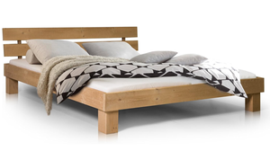 Ensemble de lit complet en <span class=keywords><strong>bois</strong></span> de pin (cadre de lit + tables de chevet + commode) pour projet hôtelier et villa - Product Image 3