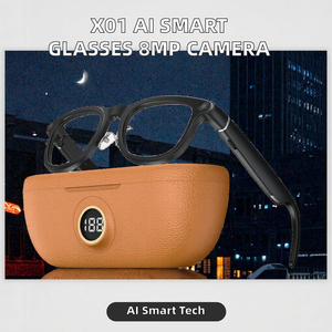 X01 AI Smart Glasses 4K Camera Video <b>Recording</b> Dual Anti-Shake LED Battery Display ChatGPT Magnetic Charging Music Player 2026 - Product Image 2