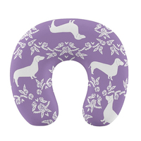 Housse amovible pour avion, oreiller de voyage en U pour voiture, antistatique, 30x30cm, impression personnalisable, qualité supérieure, motif dessin animé mignon, 93%