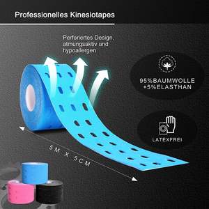 Ruban kinésiologique perforé sans latex de meilleure qualité <span class=keywords><strong>5cm</strong></span> pour le sport et la récupération - Product Image 4