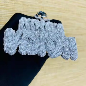 Personalizado 6-Ct Moissanite Skull Pendant 14K White Gold Plated Silver Hip-Hop Style Princess Cut Diamond Fine Pendants Charms - Product Image 2