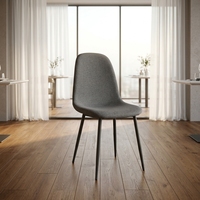 Chaise de salle à manger en tissu minimaliste, ergonomique, à dossier haut, pour appartement, café, hôtel – Vente en gros – Offre spéciale pour le marché européen